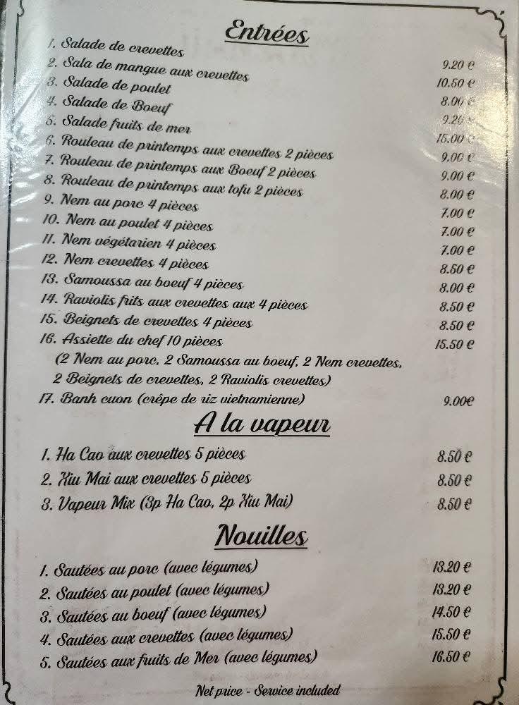 Chez Hanson - Menu Image 2